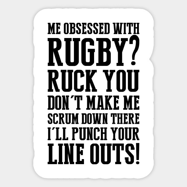 Me obsessed with rugby? Sticker by stariconsrugby